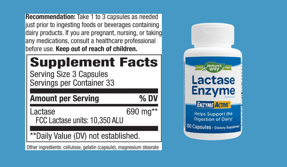 Lactase supplement facts