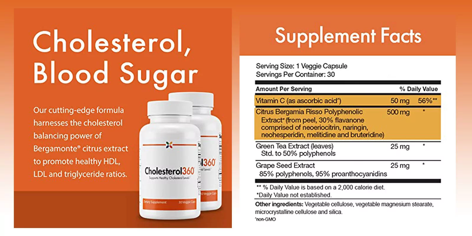 Cholesterol 360 Supplement Facts